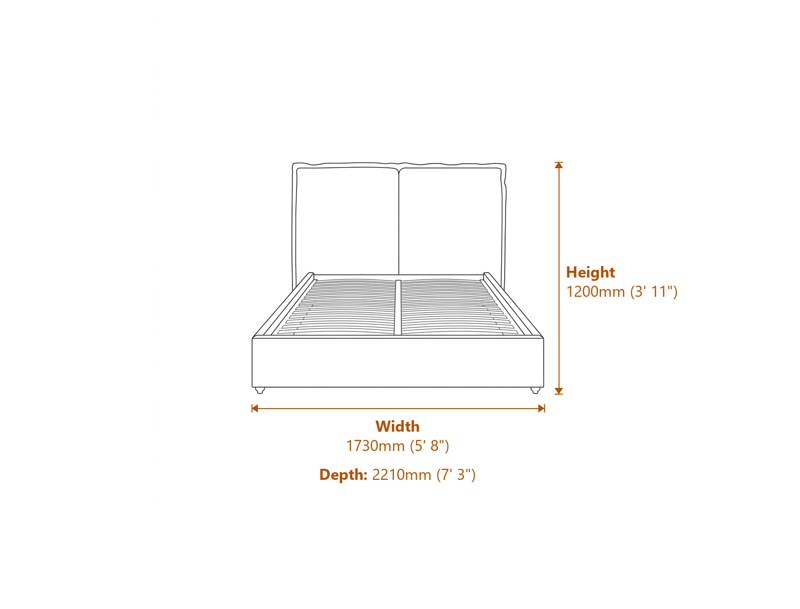 Beds & Bed Frames Dimensions Diagram