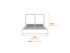 Sunday Deep Grey King Size Bed Dimensions Diagram