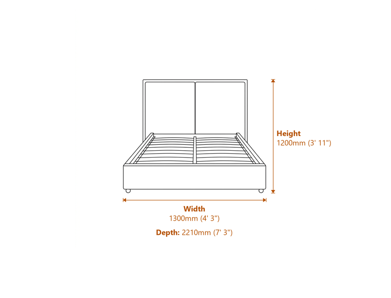 Beds & Bed Frames Dimensions Diagram