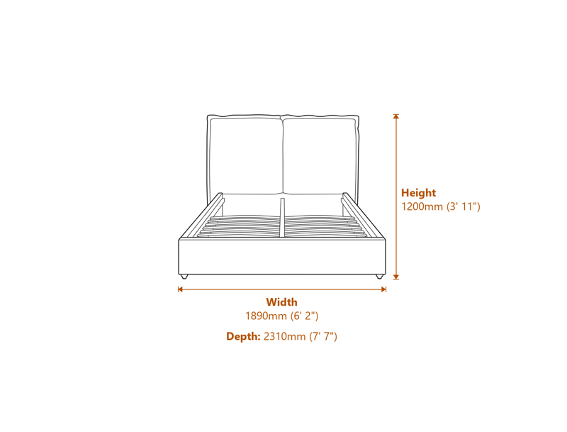 Beds & Bed Frames Dimensions Diagram