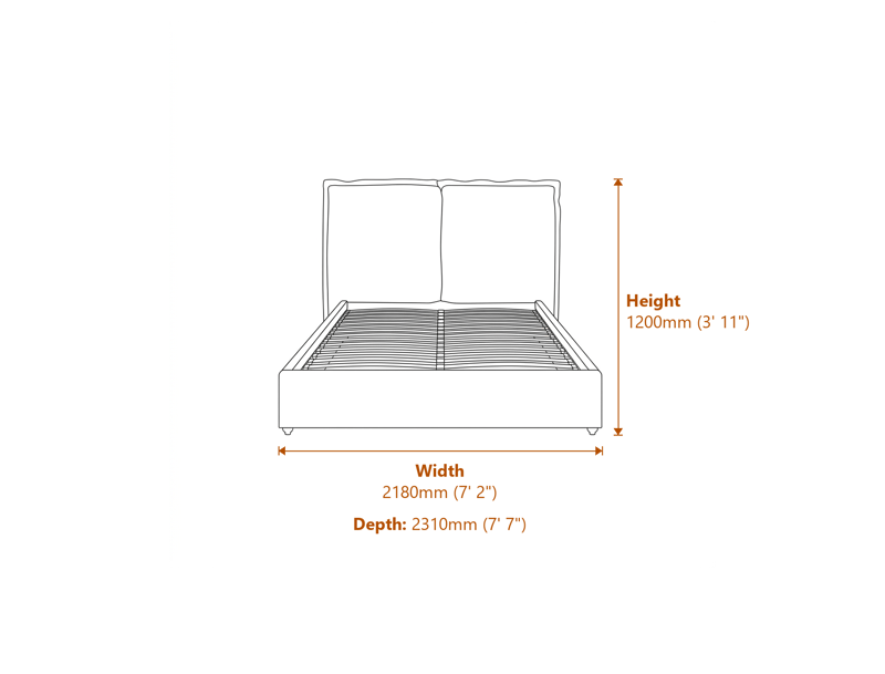 Beds & Bed Frames Dimensions Diagram