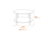 Westbrook Black Coffee Table Dimensions Diagram