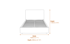 Wilder Antique White Double Bed Dimensions Diagram