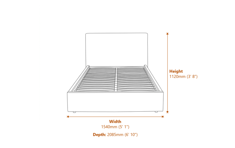 Beds & Bed Frames Dimensions Diagram