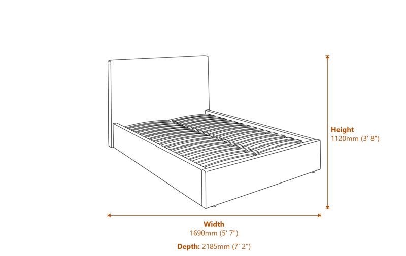 Beds & Bed Frames Dimensions Diagram