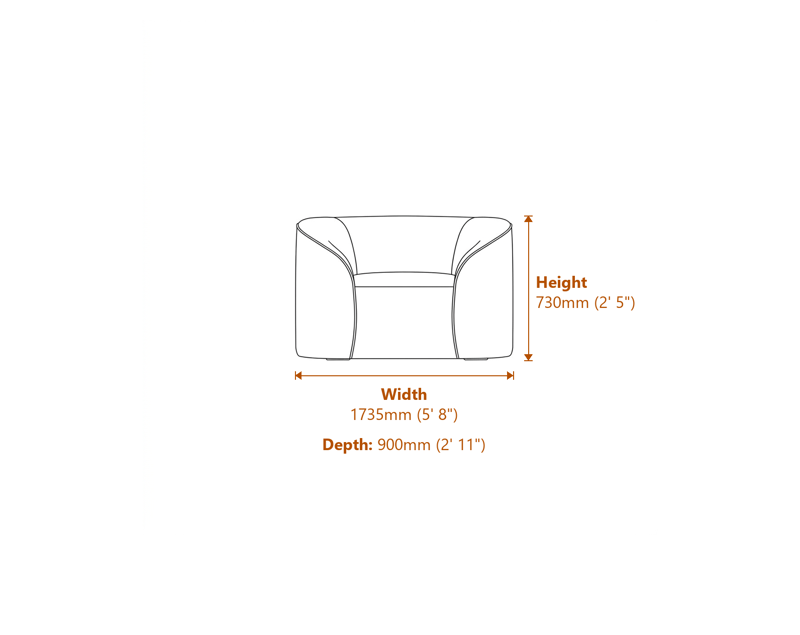 Sofas Dimensions Diagram