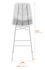 Manado Bar Chair Dimensions Diagram