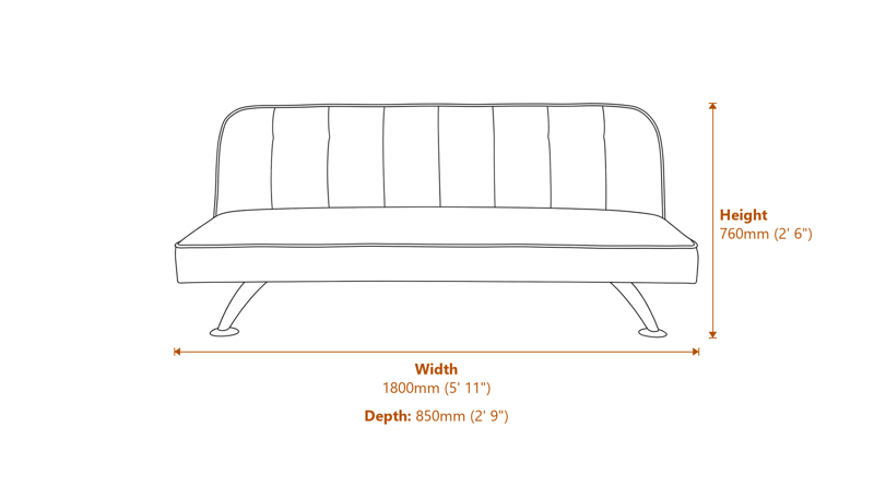 Sofa Beds Dimensions Diagram