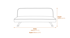 Brighton Sofa Bed Orange Dimensions Diagram