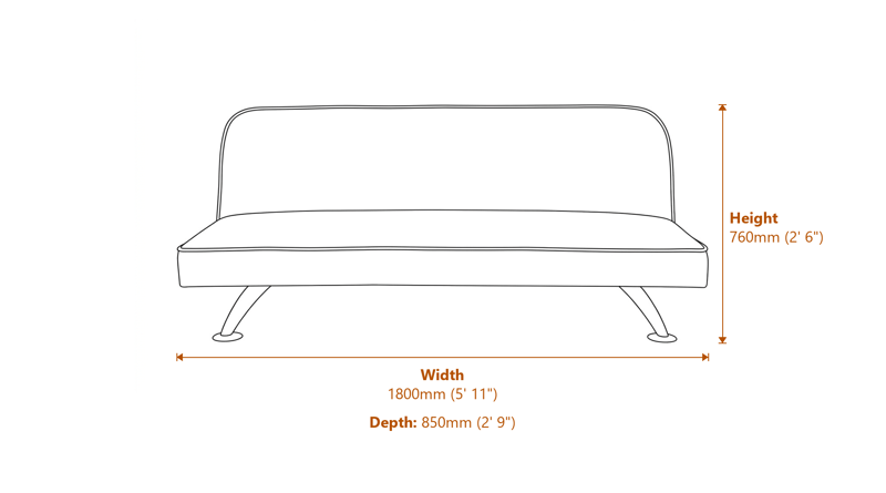 Sofa Beds Dimensions Diagram