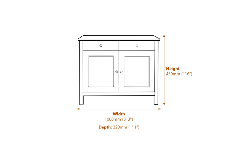 Benches Dimensions Diagram