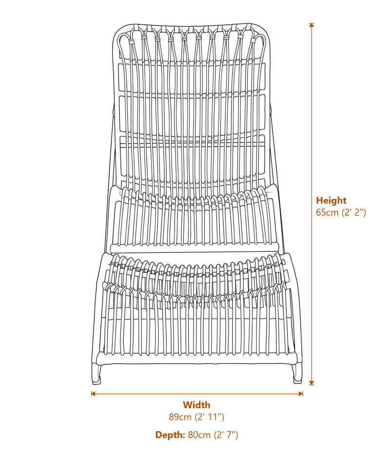 Armchairs Dimensions Diagram