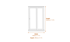 Devon White 2 Drawer Bedside Cabinet Dimensions Diagram