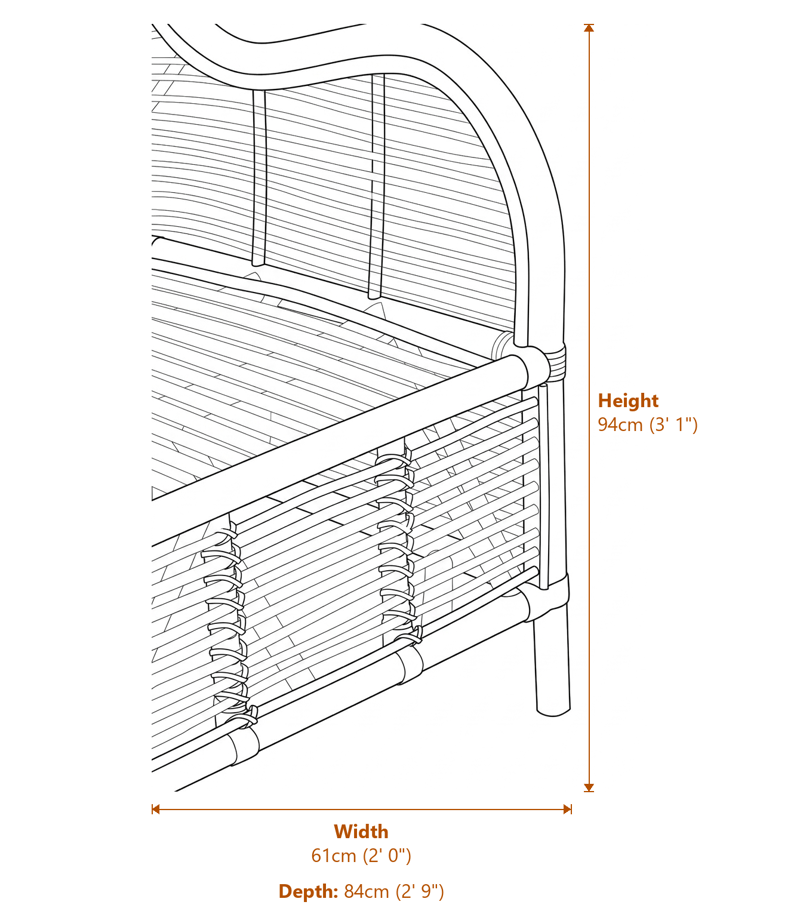 Armchairs Dimensions Diagram