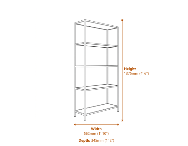 Ealing Shelving Unit Dimensions Diagram