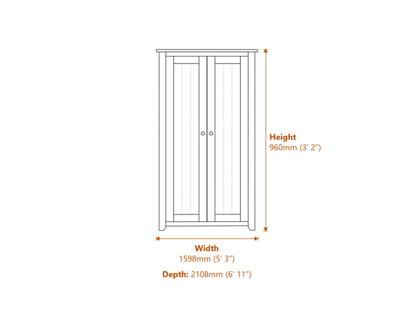 Havana Grey King Size Bed Dimensions Diagram