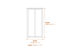 Havana Grey 2 Door Wardrobe Dimensions Diagram