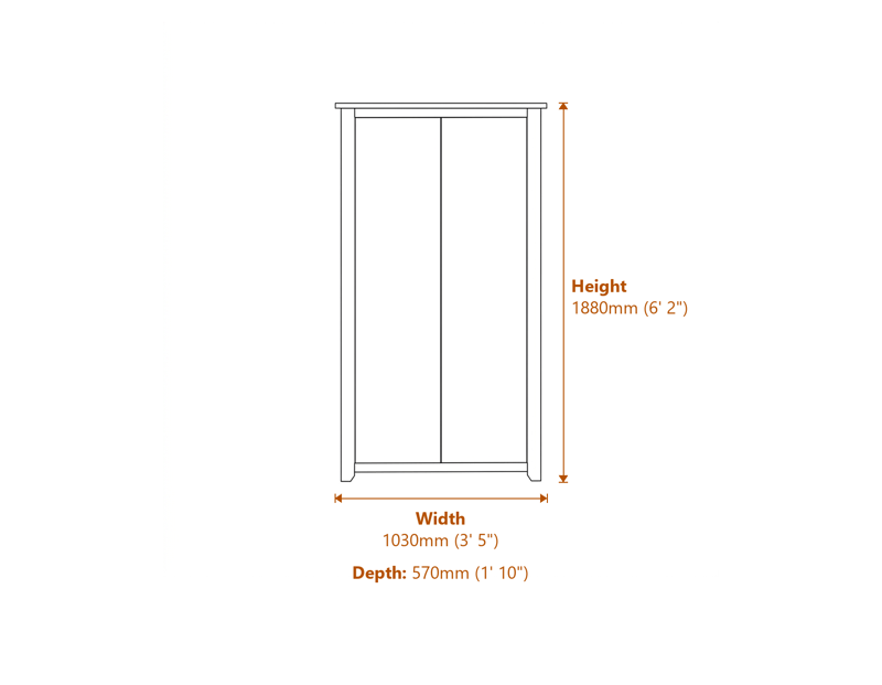 Wardrobes Dimensions Diagram