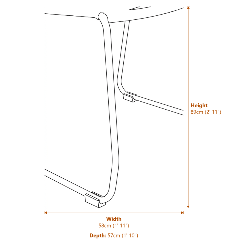 Armchairs Dimensions Diagram