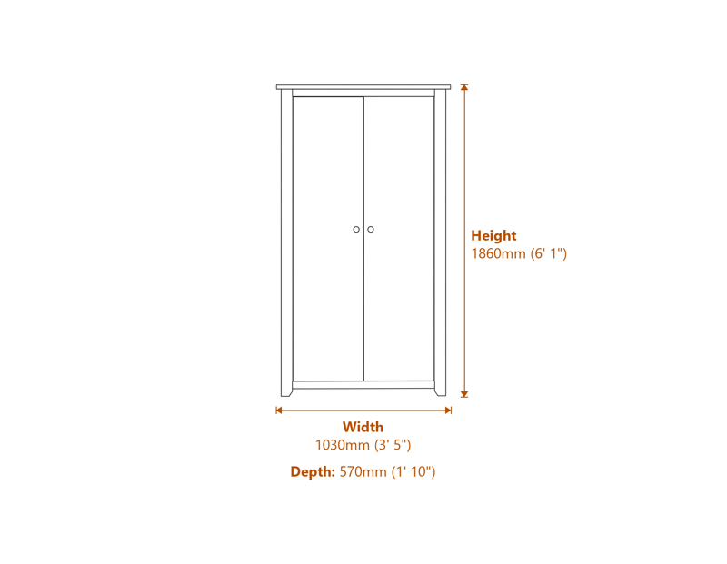 Wardrobes Dimensions Diagram