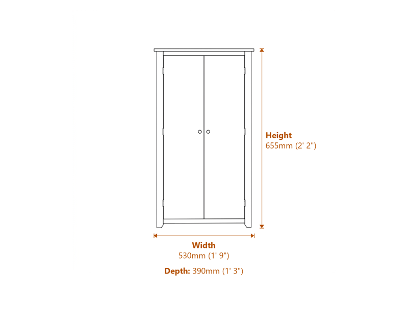 Bedside Tables Dimensions Diagram
