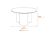Lane Blonde Coffee Table Dimensions Diagram