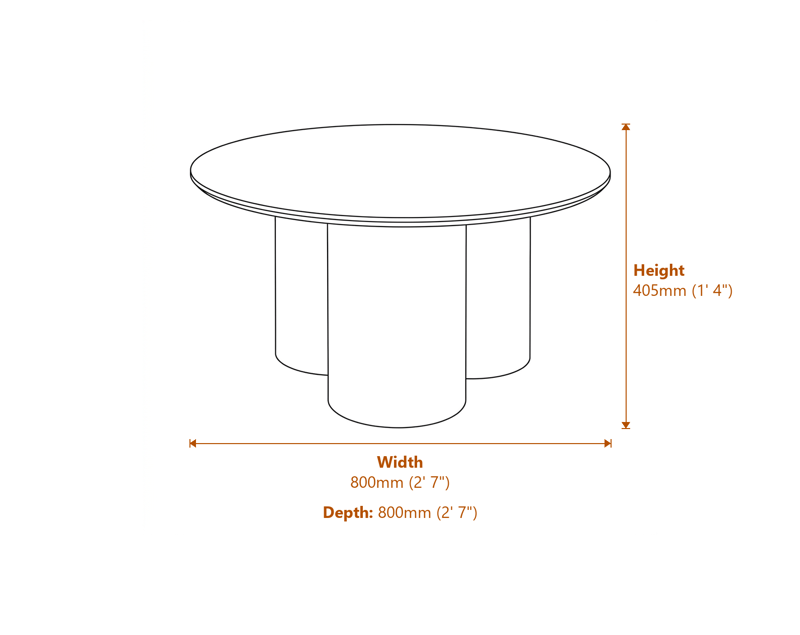 Coffee Tables Dimensions Diagram