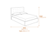 3'0 Lucca Single Bed Grey Dimensions Diagram