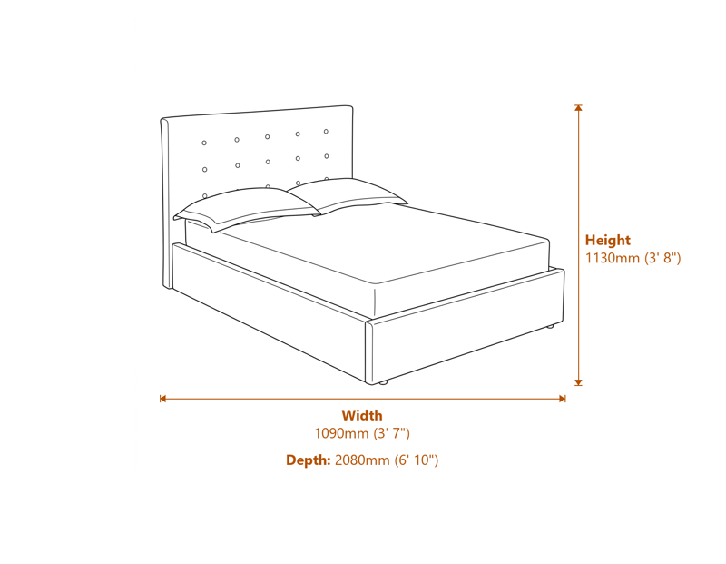 Beds & Bed Frames Dimensions Diagram