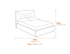 3'0 Lucca Single Plus Bed Grey Dimensions Diagram