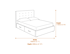 4'6 Lucca Double Plus Bed Grey Dimensions Diagram