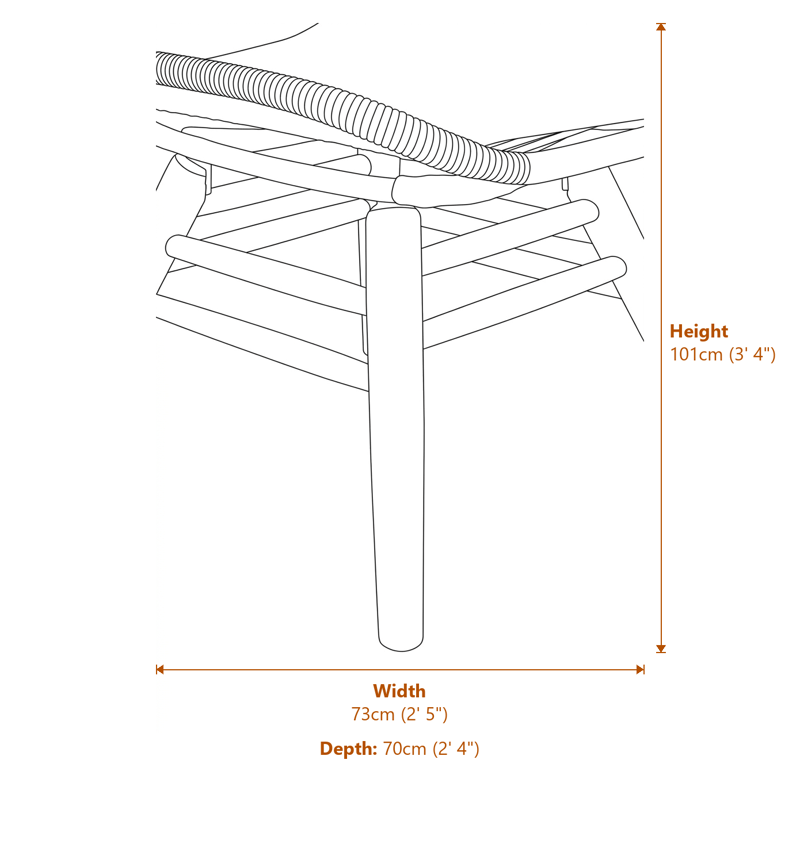 Armchairs Dimensions Diagram