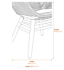 Sisal Grey Rope Armchair Dimensions Diagram