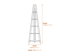 Tiva Ladder Bookcase Grey 1 Pack Dimensions Diagram