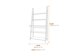 Tiva Ladder Desk Oak 1 Pack Dimensions Diagram