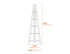 Tiva Ladder Ent Tv Unit White 1 Pack Dimensions Diagram