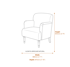 Aldwyn Armchair Natural Dimensions Diagram