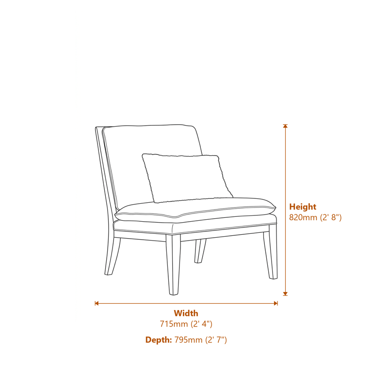 Armchairs Dimensions Diagram