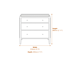 Chesterton Chest of Drawers Natural Dimensions Diagram