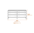 Chesterton Double Chest of Drawers Natural Dimensions Diagram