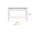 Chesterton Console Table Natural Dimensions Diagram