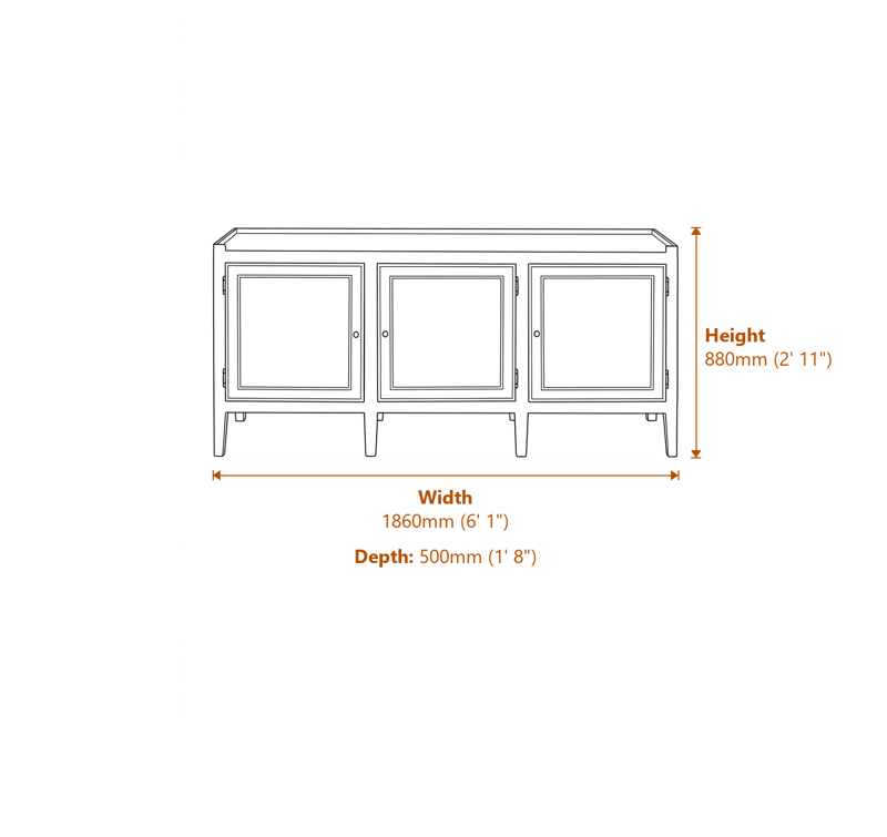 Sideboards Dimensions Diagram