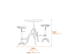 Draftsman Adjustable Bar Bistro Table Dimensions Diagram