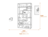 Multi Shelf Industrial Shelf Unit Dimensions Diagram