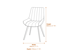 Malmo Coffee Dining Chair Dimensions Diagram