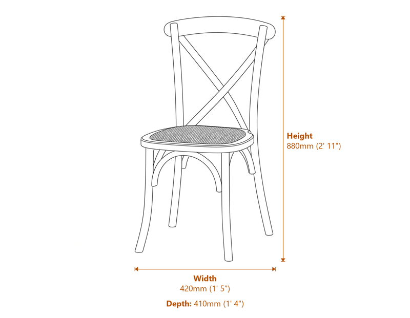 Dining Chairs Dimensions Diagram