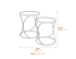 Concaved Set Of Two Black Mirrored Side Tables Dimensions Diagram