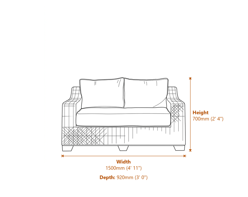 Armchairs Dimensions Diagram