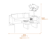 Capri Collection Outdoor Three Seater Sofa Dimensions Diagram