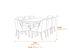 Compton Boucle Dining Chair Dimensions Diagram